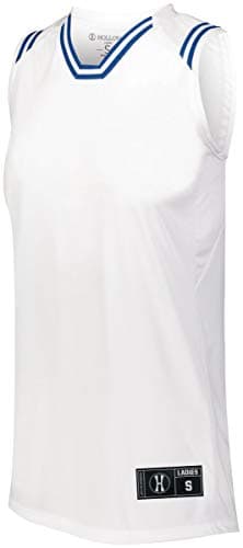 Augusta Sportswear Holloway Sportswear White/Royal Retro Basketball Shorts for WomenXS Size