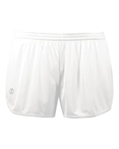 Holloway Ladies Pr Max Track Shorts 2Xl White - Breathable Running Shorts for Women, Lightweight, Quick Dry, Stretchable