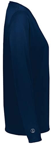 Holloway Ladies Momentum Long Sleeve Tee 2XL Navy - Running Performance Top for Women