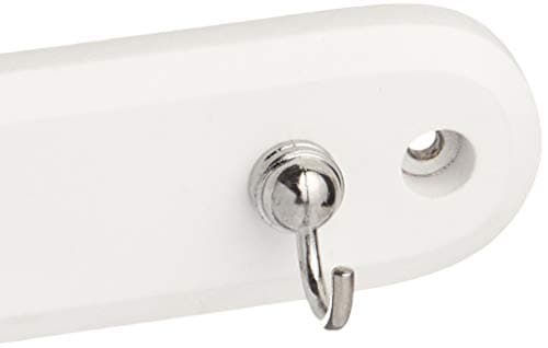 Spectrum Diversified Modern Entryway Organizer & Wall Décor - 4-Hook White/Chrome Rack for Key Storage
| Spectrum Diver