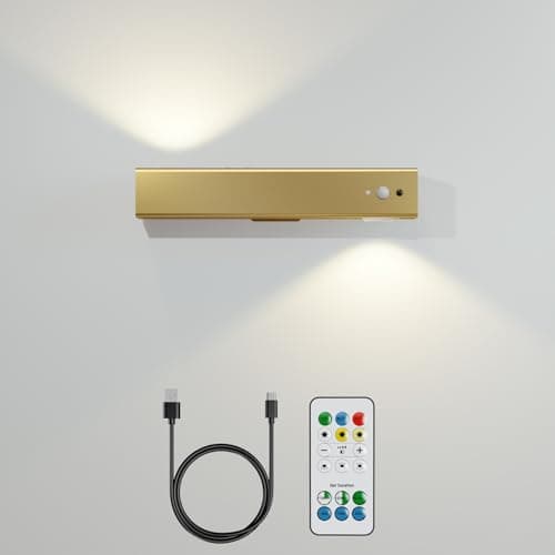 Wireless Motion Sensor Rechargeable Brass Hallway Light with Remote Control -2 Pack
| Rechargeable Magnetic Indoor Bras