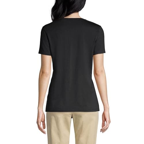 Lands' End Women's Relaxed American-Grown Supima Cotton V-Neck T-Shirt for Casual Comfort
| Lands' End Women's Relaxed