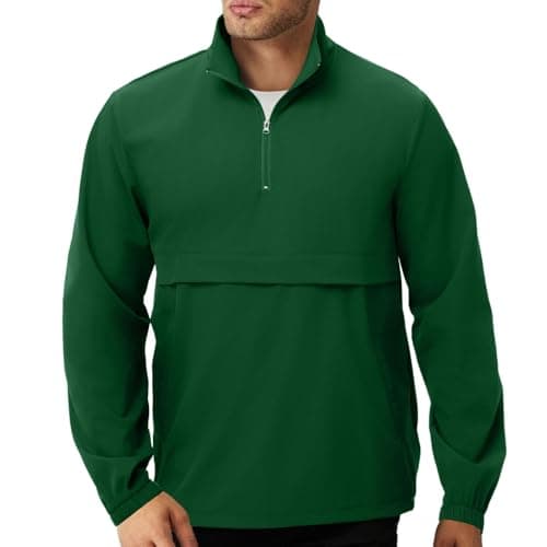 EDITCOZY Men's Lightweight Quarter Zip Pullover Casual Windbreaker for Running and Golf with Multiple Pockets
| EDITCOZ