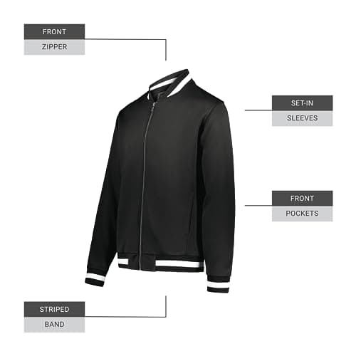 Holloway Men's V-Street Full Zip Jacket + Warm + Outdoor Activities + Fashionable Design + 2 Zip Pockets + Lightweight +
