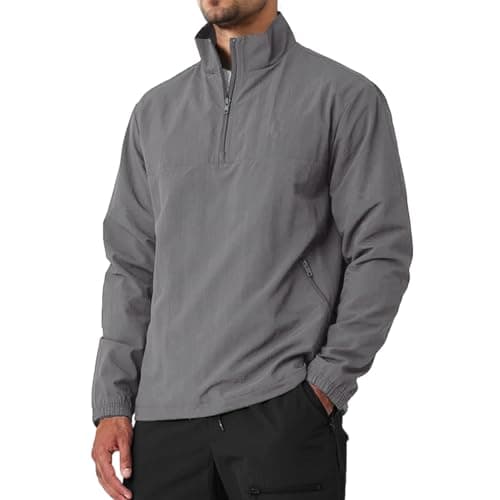 Aulemen Men's Casual Quarter Zip Pullover Golf Windbreakers
| Aulemen Men's Lightweight Jacket for Hiking Running
| Aul