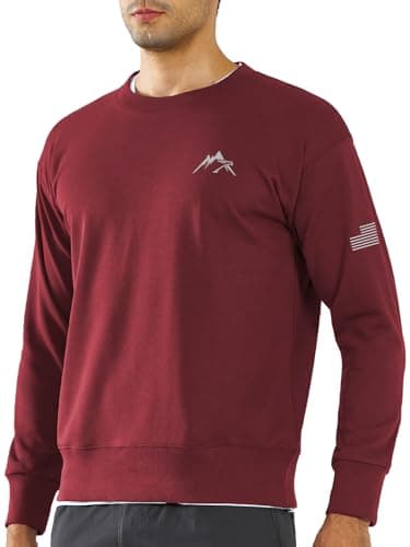 NORTHYARD Men's Long Sleeve Crewneck Sweatshirt for Casual Comfortable Moisture Wicking Cotton Sweatshirts