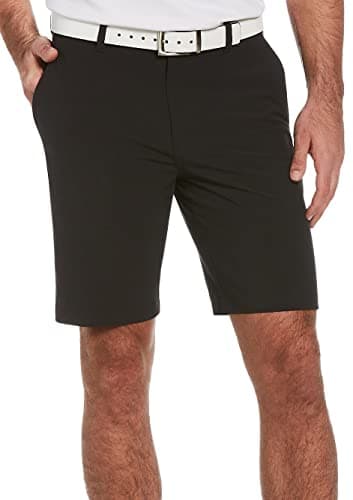 PGA TOUR Men’s 9” Flat Front Horizontal Textured Golf Shorts - 4-Way Stretch, Moisture-Wicking, Sun Protection
