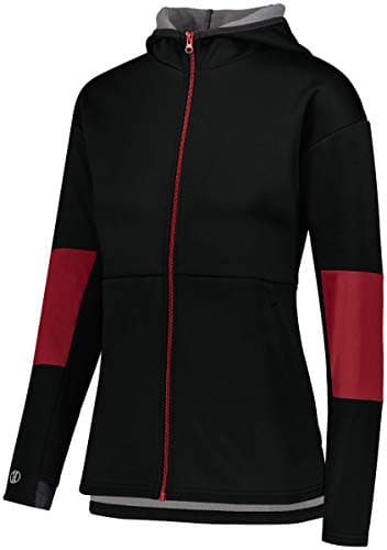 Holloway Ladies SOF-Stretch Warmth Stretch Fleece Jacket Lightweight Travel Commute Athletics Outdoor Active Women's Swe