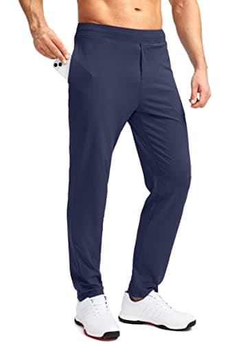 Pudolla Men's Stretch Golf Pants with Zipper Pockets Slim Fit Casual Joggers
| Pudolla Men's Golf Sweatpants Zipper Poc