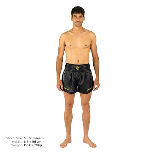 Sanabul Gold Strike Muay Thai Shorts for Men | Kickboxing Shorts  
Sanabul Gold Strike Muay Thai Shorts for Women | Kick