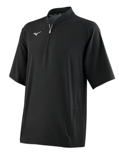 Mizuno Men's Gametime Short Sleeve Hitting Jacket for Baseball Players on Game Day - Breathable Design, Comfortable Fit,