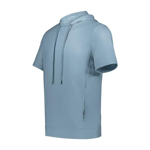 Holloway Ventura Soft Knit Short Sleeve Hoodie - Athletic Sweatshirt for Men Training Gym Casual Wear