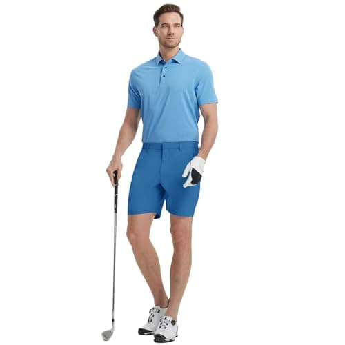 M MAELREG Men's Lightweight Quick Dry Water-Resistant Golf Shorts for Casual Wear
| M MAELREG Men's Stretch Waistband Q