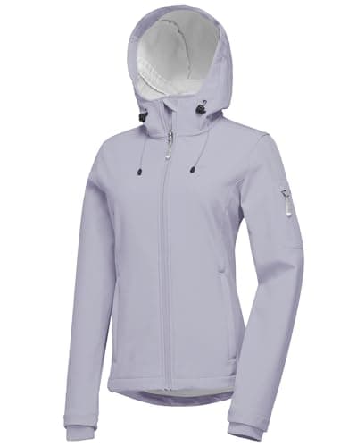 Women's 33,000ft Softshell Jacket, Fleece Lined Warm Windproof Coat for Outdoor Hiking
| 33,000ft Women's Softshell Hoo