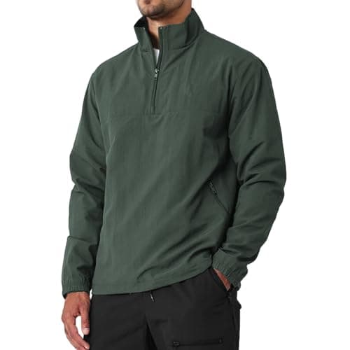 Aulemen Men's Casual Quarter Zip Pullover Golf Windbreakers
| Aulemen Men's Lightweight Jacket for Hiking Running
| Aul