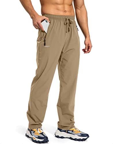 Pudolla Men's Elastic Waist Workout Jogging Pants for Fitness Enthusiasts with Zipper Pockets
| Pudolla Men's Athletic