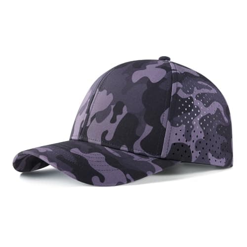 VOBOOM Men Quick Dry Baseball Cap for Summer Sports Laser Cut Mesh Curved Brim Snapback Hat