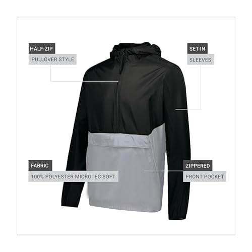 Holloway Men's Packable Pullover Jacket for Outdoor Adventures
| Holloway Men's Lightweight Packable Pullover for Trave