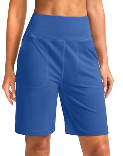 G Gradual High Waisted Bermuda Shorts for Yoga and Casual Wear | 9" Knee Length | 2 Big Pockets | Women's Shorts
G Gradu