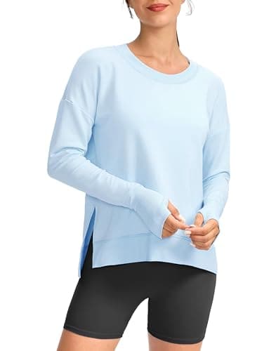 Soft and Comfortable Gradual Sweatshirt for Women Yoga Tops
| Buttery Soft Modal Pullover Shirts with Side Slit Thumb H