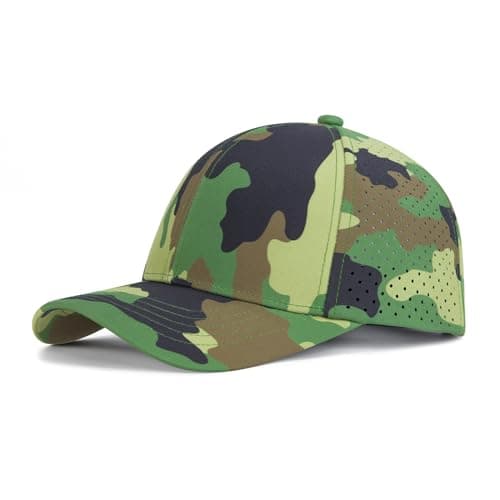 VOBOOM Men Quick Dry Baseball Cap for Summer Sports Laser Cut Mesh Curved Brim Snapback Hat
