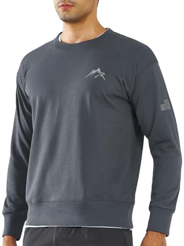 NORTHYARD Men's Long Sleeve Crewneck Sweatshirt for Casual Comfortable Moisture Wicking Cotton Sweatshirts