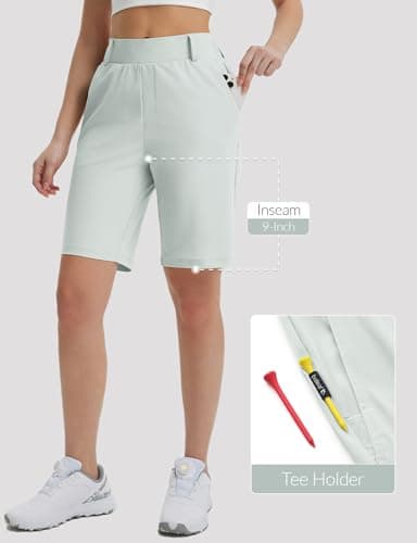 Baleaf Women's Golf Shorts UPF 50+ Casual Work
| Baleaf Women's Golf Shorts 9'' Knee Length Stretch Bermuda Long Shorts