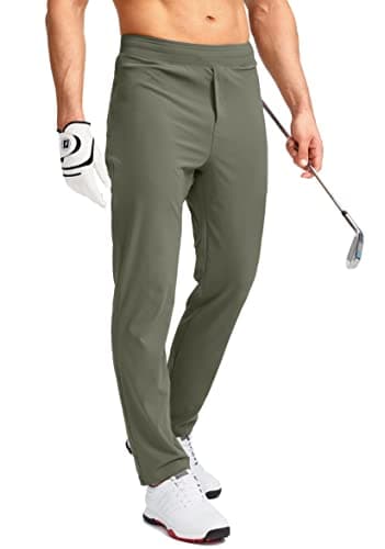 Pudolla Men's Stretch Golf Pants with Zipper Pockets Slim Fit Casual Joggers
| Pudolla Men's Golf Sweatpants Zipper Poc