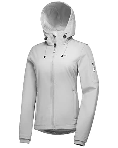 Women's 33,000ft Softshell Jacket, Fleece Lined Warm Windproof Coat for Outdoor Hiking
| 33,000ft Women's Softshell Hoo