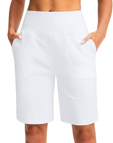 G Gradual High Waisted Bermuda Shorts for Yoga and Casual Wear | 9" Knee Length | 2 Big Pockets | Women's Shorts
G Gradu
