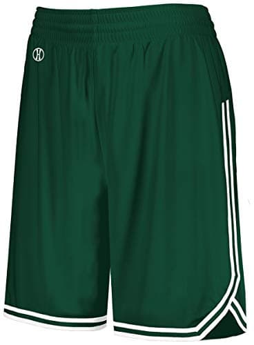Holloway Ladies Retro Basketball Shorts 2Xl Forest/White - Comfortable Basketball Shorts for Women, Versatile Workout Pa