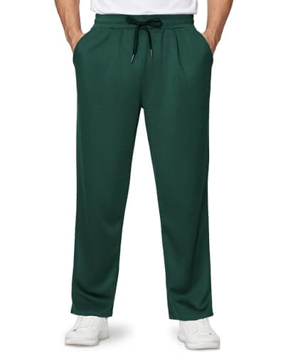 Gentle Mens Sweatpants with Pockets for Casual Wear and Workout 
| Alimens Open Bottom Sweat Pants with Drawstring for