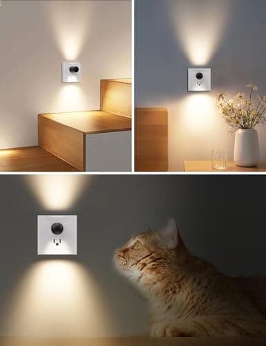 Best 6 Pack LED Night Lights with Dusk to Dawn Sensor for Kids' Bedroom and Bathroom, Non-Dimmable, 3000K Soft White  
V
