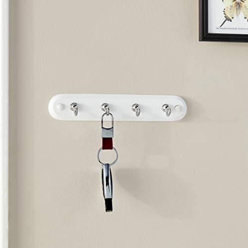 Spectrum Diversified Modern Entryway Organizer & Wall Décor - 4-Hook White/Chrome Rack for Key Storage
| Spectrum Diver