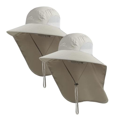 KOOLSOLY Outdoor Sun Hat for Men with 50+ UPF Protection, Perfect for Dad on Fishing Trips and Safari Adventures