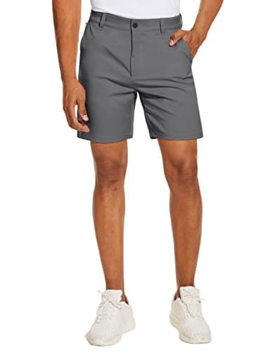 Men's PULI Golf Dress Shorts Flat Front Hybrid 7 Inch Lightweight Quick Dry Chino Casual with Pockets
| PULI Men's Golf