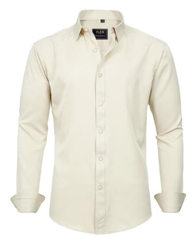 Men's Solid Long Sleeve Stretch Wrinkle-Free Formal Shirt J.VER Business Casual Button Down
| J.VER Men's Long Sleeve S