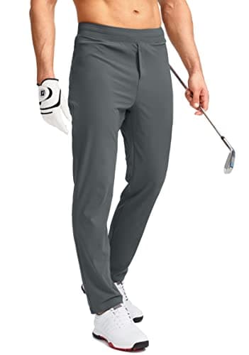 Pudolla Men's Stretch Golf Pants with Zipper Pockets Slim Fit Casual Joggers
| Pudolla Men's Golf Sweatpants Zipper Poc