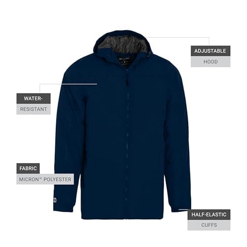 Holloway Bionic Hooded Jacket for Men - All-weather Athlete and Team Wear - Moisture Wicking, Windproof, and Thermoregul