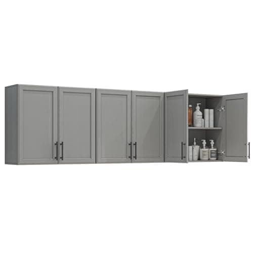 Kitchen and Laundry Wall Storage Cabinet in Grey with Shaker Doors and Shelf
| Grey Wall Amount Cabinet for Kitchen and
