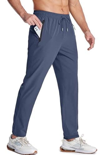Men's Lightweight Hiking Pants with Quick Dry and Zipper Pockets
| Men's Quick Dry Running Pants Open Bottom Sweatpants