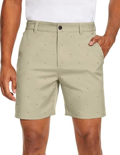Men's PULI Golf Dress Shorts Flat Front Hybrid 7 Inch Lightweight Quick Dry Chino Casual with Pockets
| PULI Men's Golf