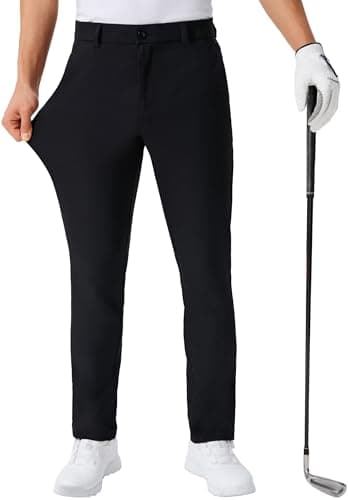 QPNGRP Men's Lightweight Stretch Golf Pants for Summer Inseam 30"/32"/34"
| QPNGRP Men's Golf Work Dress Pants Inseam 3