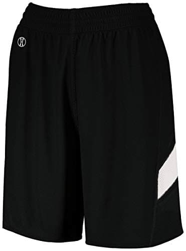 Holloway Ladies Dual-Side Single Ply Shorts 2Xl Black/White: Running Lightweight Cooling Shorts for Women