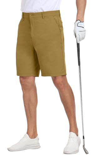 MoFiz Men's Lightweight Hiking Shorts Slim Stretch Golf Shorts Active Waistband