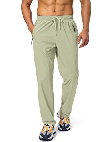 Pudolla Men's Elastic Waist Workout Jogging Pants for Fitness Enthusiasts with Zipper Pockets
| Pudolla Men's Athletic