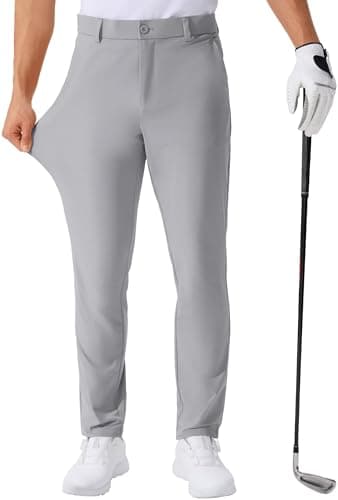 QPNGRP Men's Lightweight Stretch Golf Pants for Summer Inseam 30"/32"/34"
| QPNGRP Men's Golf Work Dress Pants Inseam 3
