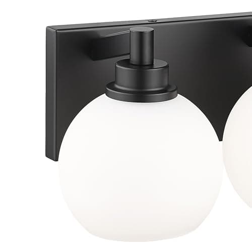 Modern 3-Light Matte Black Bathroom Vanity Light for Kitchen and Bedroom
| Clear Glass Globe Shade Wall Sconces for Bat