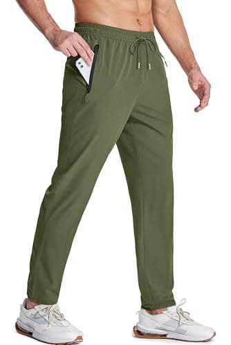 Men's Lightweight Hiking Pants with Quick Dry and Zipper Pockets
| Men's Quick Dry Running Pants Open Bottom Sweatpants