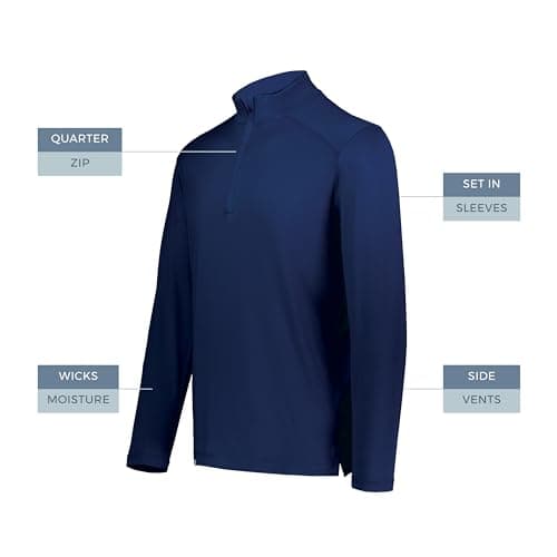 Holloway Men's Ventura 1/4 Zip Pullover + Warm + Outdoor + Layering + Lightweight + Durable + Quick-Dry + Moisture-Wicki